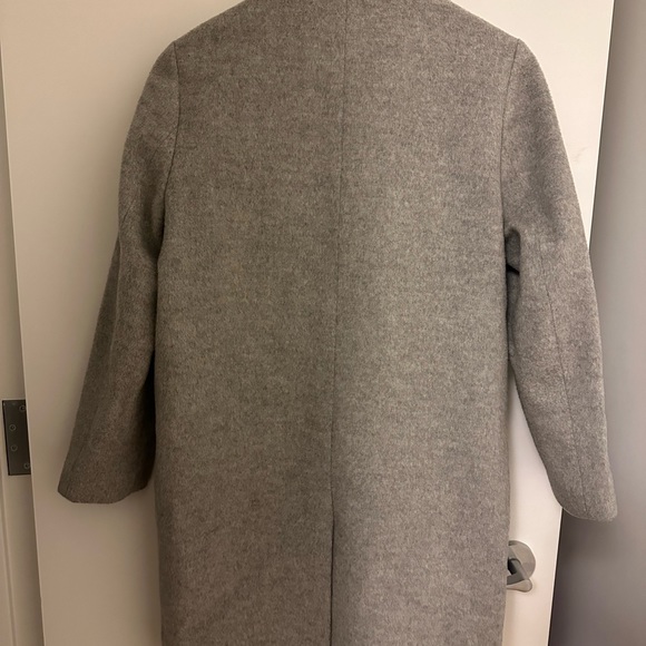 Heather Grey 100% Alpaca Coat Size Small - Picture 2 of 4